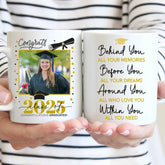 Remise des diplômes derrière vous tous vos souvenirs - Tasse photo personnalisée